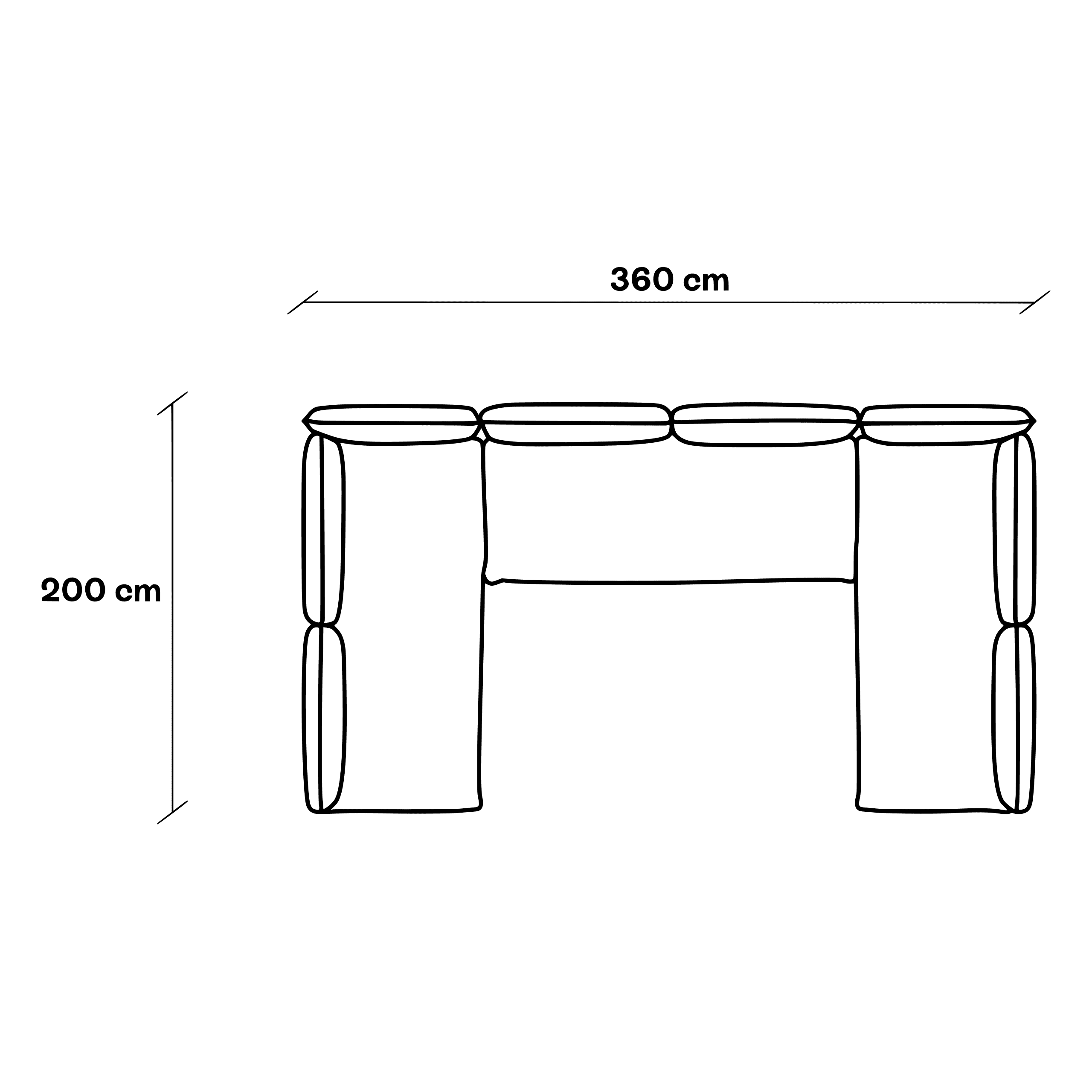Hoekbank F + D + F